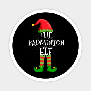 Badminton Elf Family Matching Christmas Group Funny Gift Magnet